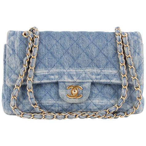 chanel denim classic bag